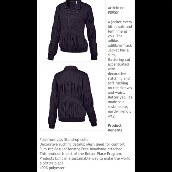 Adidas Adilibria Track Jacket (Purple) Sz: X-Small - Picture 6 of 8